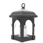 Lanterne ext�rieure solaire - omabeta - noir - design contemporain - �nergie solaire - effet de flamme ...