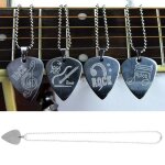 Omabeta médiator de guitare en acier collier en acier inoxydable médiator de guitare avec note de instruments ... Omabeta médiator de guitare en acier collier en acier inoxydable médiator de guitare avec note de instruments ...