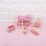 Omabeta meubles de maison de poupe mini ensemble de meubles en bois de simulation raliste pour accessoire ...