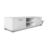 Meuble tv - omabeta - m03616 - blanc  haute brillance - 120 x 403 x 347 cm - design contemporain