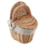 Panier de pique - nique - omabeta - panier en osier - portable - artisanal - marron