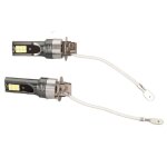 Omabeta phare de voiture 2pcs phares dautomobile 2525 12 led pour ampoule de phare h3 dc12v - 24v blanc ...