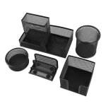 Porte - stylos - omabeta - ensemble en maille m�tallique - blanc - multifonctionnel - bureau