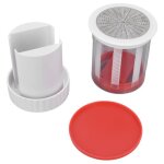 R�pe � fromage - omabeta - r�pe � beurre - plastique - acier inoxydable - rouge et blanc