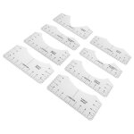 Règle de guidage pour t - shirt - omabeta - kit de 8 règles - transparent - pvc - col rond blanc Règle de guidage pour t - shirt - omabeta - kit de 8 règles - transparent - pvc - col rond blanc