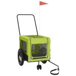 Omabeta remorque de v�lo pour animaux de compagnie vert et noir - cwt13395