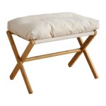Repose - pieds - omabeta - tabouret pliable - beige - tissu - design contemporain