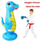 Sac de boxe gonflable - omabeta - dinosaure - 47 pouces - pvc - pour enfants