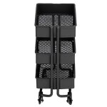 Support de rangement - omabeta - chariot  3 niveaux - mtal - noir - pour enfants