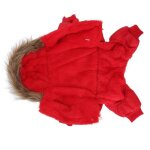 Manteau dhiver pour chien - omabeta - sweat à capuche - coton épais - rouge - taille xl Manteau dhiver pour chien - omabeta - sweat à capuche - coton épais - rouge - taille xl