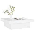 Table basse - omabeta - hb05090 - blanc - 90x90 cm - agglom�r�