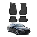 Omac 3d tapis de sol pour audi a4 b8 berline break allroad 2007 - 16 tpe noir Omac 3d tapis de sol pour audi a4 b8 berline break allroad 2007 - 16 tpe noir