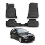 Omac 3d tapis de sol pour bmw srie 1 e87 hb 5 portes 2004 - 2011 caoutchouc noir