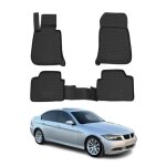 Omac 3d tapis de sol pour bmw s�rie 3 e90 e91 e92 2004 - 2013 en caoutchouc noir