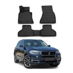 Omac 3d tapis de sol pour bmw x5 f15 f85 2013 - 2018 en caoutchouc noir