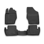 Omac tapis de sol pour peugeot 308 2007 - 2014 sur mesure en caoutchouc noir