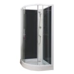 Ondee - cabine gena - sans silicone - 1 / 4c 80cm - profils aluminium - blanc - en kit