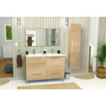 Ondee zen colonne de rangement  suspendre pallas - 30cm - chne clair - mlamin