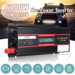 Onduleur solaire 6000 w peak folaya - convertisseur tension 12v - 220v - ecran lcd - voiture