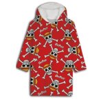 One piece - plaid polaire manga adulte couverture  manches et capuche taille unique