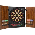 Oneconcept dartmaster 180 cible jeu de fléchettes électronique embouts souples - marron Oneconcept dartmaster 180 cible jeu de fléchettes électronique embouts souples - marron