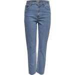 Jean coupe droite  taille haute - only - femme - bleu denim clair - tissu stretch