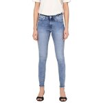 Only onlblush mid sk ank raw dnm rea694 noos jeans medium blue denim m - 32l aux femmes