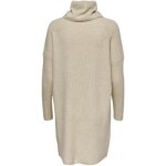 Only robe en maille maille - manches longues - col montant - femme - gris Only robe en maille maille - manches longues - col montant - femme - gris