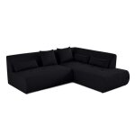 Onyx - canapé modulable dangle droit 5 places - en tissu mailles 3d - noir Onyx - canapé modulable dangle droit 5 places - en tissu mailles 3d - noir