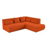 Onyx - canap modulable dangle droit 5 places - en tissu mailles 3d - orange