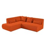Onyx - canap modulable dangle gauche - 5 places - en tissu mailles 3d - orange