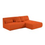 Onyx - canap modulable dangle rversible 4 places - en tissu mailles 3d - orange
