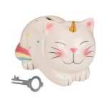 Tirelire - ootb - licorne chat - cramique - 17 x 12 cm - mixte - enfant