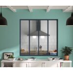 Optimum verri�re 4 carreaux en verre tremp� gris - 108 x 1196 cm