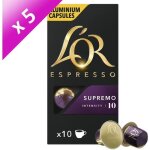 Lor espresso caf� - 100 capsules supremo intensit� 10 - compatibles nespresso� * - lot de 10 x 10