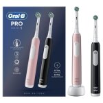Oral - b pro series 1 lot de deux brosses À dents Électriques rose et noire 2 brossettes conçue par braun ... Oral - b pro series 1 lot de deux brosses À dents Électriques rose et noire 2 brossettes conçue par braun ...