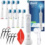 Braun oral - b vitality 100 brosse  dents lectrique boutons blancs accessoires