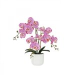 Orchid�e artificielle - ligne deco - fuchsia mouchet�e - 50 cm - �l�gante - sans entretien