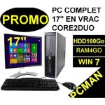 Ordinateur de bureau complet avec clavier souris �cran 17 d�marrage - 160 go hdd - 4 go ram - windows ...