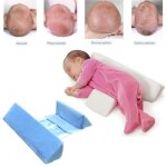 Oreiller coussin de sommeil latral pour bb - moonmini - rglable et en velours sain bleu