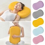 Oreiller ergonomique cervical à memoire de forme 55x35cm oreiller latéral avec housse lavable jaune Oreiller ergonomique cervical à memoire de forme 55x35cm oreiller latéral avec housse lavable jaune