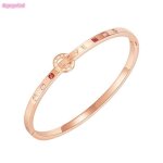 Organgonfand bracelet femme - design lettres love rouge rose blanc strass tricolore acier titane plaqu� ...