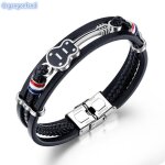 Organgonfand bracelet homme cuir dinstrument de rock personnalis bijoux de guitare de style musical ...