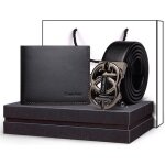 Organgonfand ensemble de ceinture pour hommes coffret cadeau portefeuille - noir - cadeaux de nol pour ...