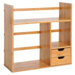 Organisateur de bureau homcom bois 48x20x46cm marron