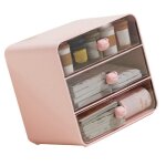 Organisateur de bureau - omabeta - bote de rangement - 3 tiroirs - rose - design contemporain