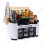 Organisateur de cuisine - td - multifonctionnel - bote  pices - contemporain - plastique blanc