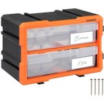 Organisateur pour outils plastique 295x195 x16cm botes rangement 4 compartiments tiroirs bute de fin ...