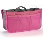 Organisateur de sac � main - organiseur - rose fuchsia - 13 poches - lavable en machine - nylon 100%
