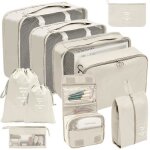 Organisateur de voyage valise bagages lot de 10 cubes de rangement de voyage pour valiseensemble complet ...